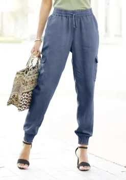 Lange Hosen|LASCANA Schlupfhose Denim-Blue