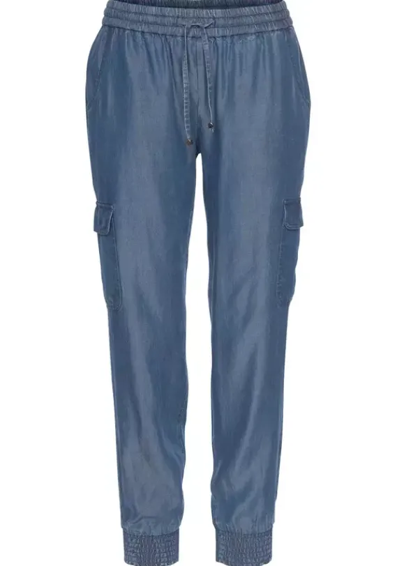 Lange Hosen|LASCANA Schlupfhose Denim-Blue