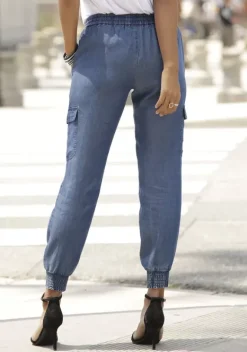 Lange Hosen|LASCANA Schlupfhose Denim-Blue