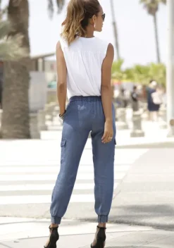 Lange Hosen|LASCANA Schlupfhose Denim-Blue