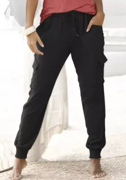 Lange Hosen|LASCANA Schlupfhose Schwarz