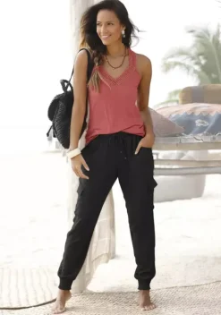 Lange Hosen|LASCANA Schlupfhose Schwarz