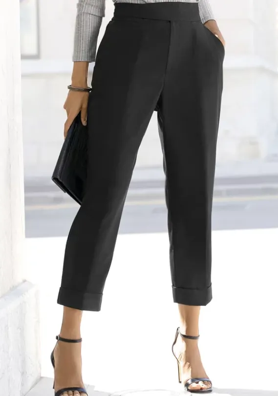 Lange Hosen|LASCANA Schlupfhose Schwarz