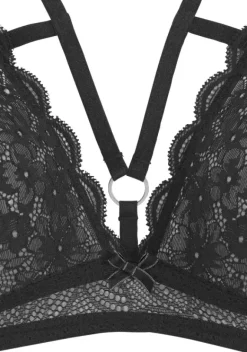 Bhs Ohne Bugel|petite fleur gold Set: Bralette-Bh Schwarz-Silberfarben