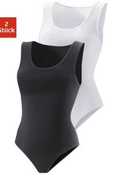 Nachhaltige Dessous & Wasche|Vivance Shirtbody Schwarz, Weis
