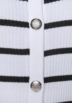 Strandmode|LASCANA Shirtjacke Weis-Schwarz-Gestreift