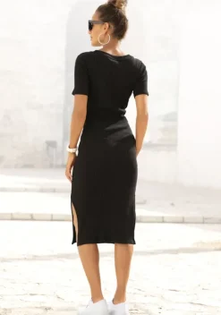 Strandkleider|LASCANA Shirtkleid Schwarz