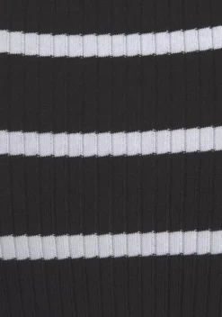 Strandkleider|LASCANA Shirtkleid Schwarz-Weis-Gestreift