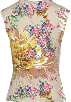 Damenshirts|LASCANA Shirttop Sand-Gelb Bedruckt