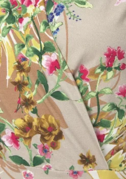 Damenshirts|LASCANA Shirttop Sand-Gelb Bedruckt