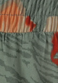 Strandmode|LASCANA Shorts Grun-Orange Bedruckt