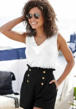 Shorts|LASCANA Shorts Schwarz