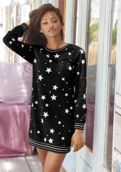 Vivance Dreams Nachthemden<Sleepshirt"Wb#Ot4-9Sd8012021-Vd Sternedruck"