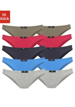 Nachhaltige Dessous & Wasche|H.I.S Slip Rot-Rot, Marine, Blau, Khaki, Grau-Meliert