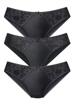 Slips|petite fleur Slip 3Xschwarz