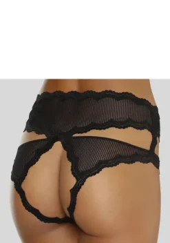 Slips|petite fleur gold Slip-Ouvert Schwarz