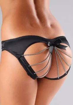 Slips|petite fleur gold Slip-Ouvert Schwarz