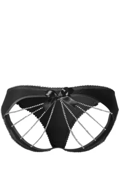 Slips|petite fleur gold Slip-Ouvert Schwarz