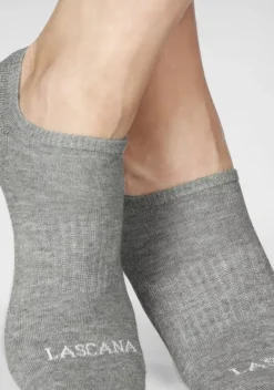 Socken|LASCANA ACTIVE Sneakersocken 3X Weis, 2X Schwarz, 2X Grau-Meliert