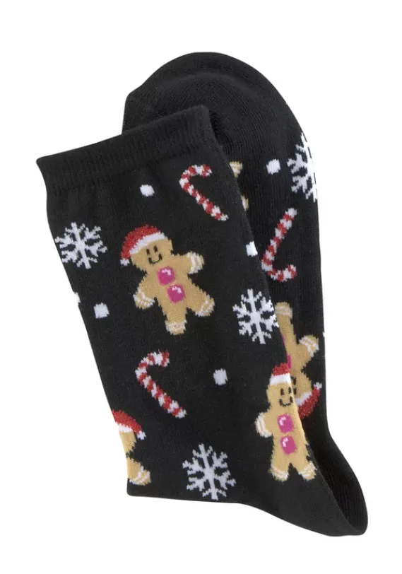 Socken|H.I.S Socken 2X Schwarz-Gemustert, 1X Grau-Gemustert