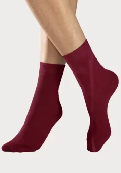 Socken|H.I.S Socken 1X Flieder, 1X Pink, 1X Blau, 1X Bordeaux