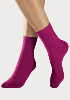 Socken|H.I.S Socken 1X Flieder, 1X Pink, 1X Blau, 1X Bordeaux