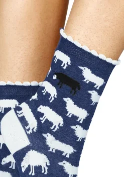 Socken|H.I.S Socken 1X Jeans-Meliert, 1X Grau-Meliert, 1X Rot