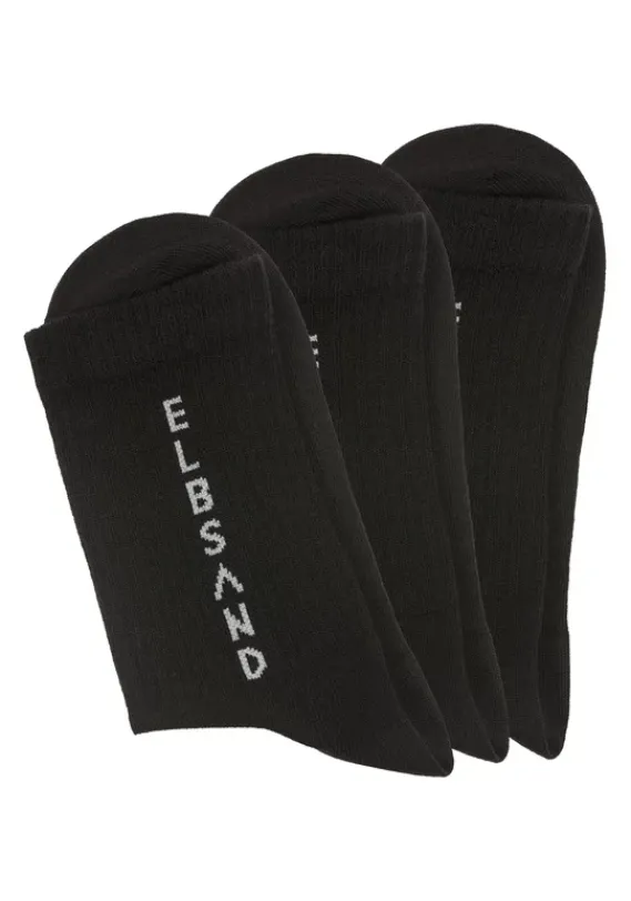 Socken|Elbsand Socken 3X Schwarz