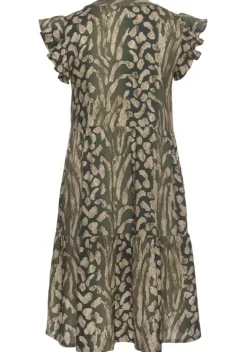 Strandkleider|LASCANA Sommerkleid Taupe-Grun-Bedruckt