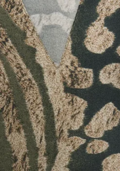 Strandkleider|LASCANA Sommerkleid Taupe-Grun-Bedruckt