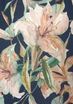 Strandmode|LASCANA Sommerkleid Marine-Apricot-Bedruckt