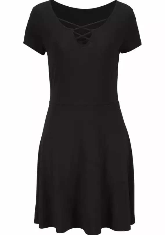 Kurze Kleider|LASCANA Sommerkleid Schwarz