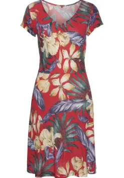 Kurze Kleider|LASCANA Sommerkleid Rot-Blau-Bedruckt