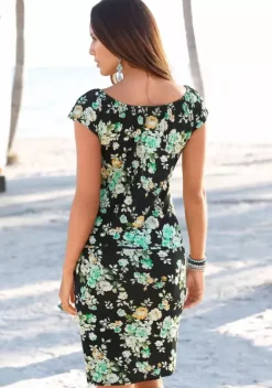 Strandkleider|s.Oliver Sommerkleid Schwarz-Grun