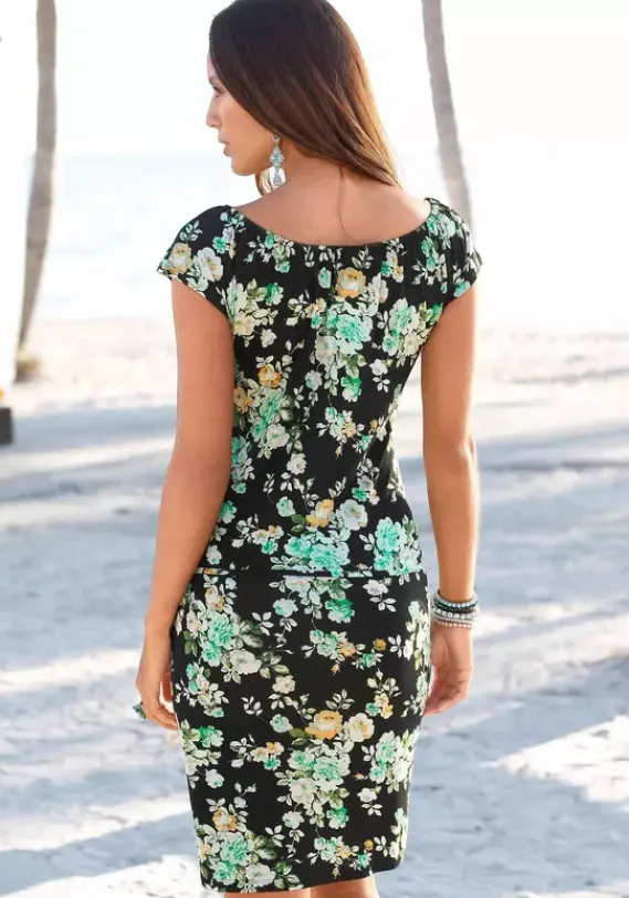 Strandkleider|s.Oliver Sommerkleid Schwarz-Grun