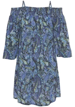 Kurze Kleider|LASCANA Sommerkleid Blau Bedruckt