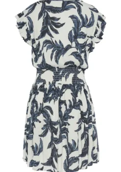 Kurze Kleider|s.Oliver Sommerkleid Sand-Schwarz Bedruckt