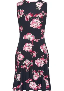 Kurze Kleider|Beachtime Sommerkleid Marine-Bedruckt