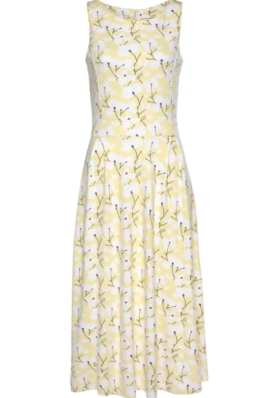 Strandkleider|Beachtime Sommerkleid Gelb-Creme-Bedruckt