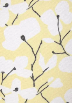 Strandkleider|Beachtime Sommerkleid Gelb-Creme-Bedruckt