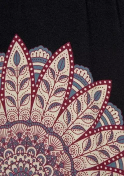 Kurze Kleider|Beachtime Sommerkleid Schwarz-Bedruckt