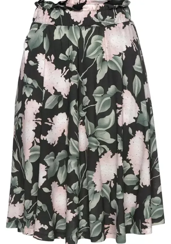 Rocke|Buffalo Sommerrock Schwarz-Rosa-Bedruckt