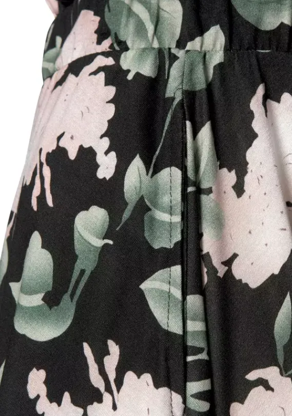 Rocke|Buffalo Sommerrock Schwarz-Rosa-Bedruckt