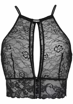 Damenshirts|JETTE Spitzentop Schwarz