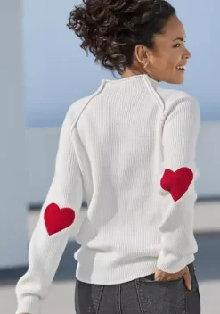 Pullover|LASCANA Stehkragenpullover Wollweis