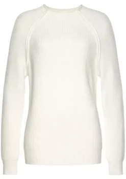 Pullover|LASCANA Stehkragenpullover Wollweis