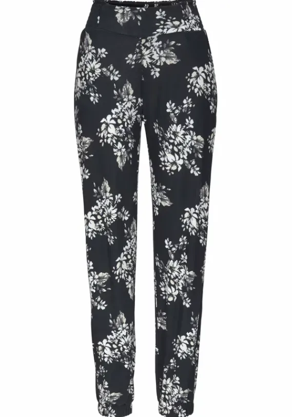 Strandmode|LASCANA Strandhose Schwarz-Creme