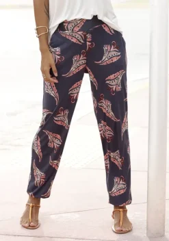 Strandmode|LASCANA Strandhose Marine-Rose-Bedruckt