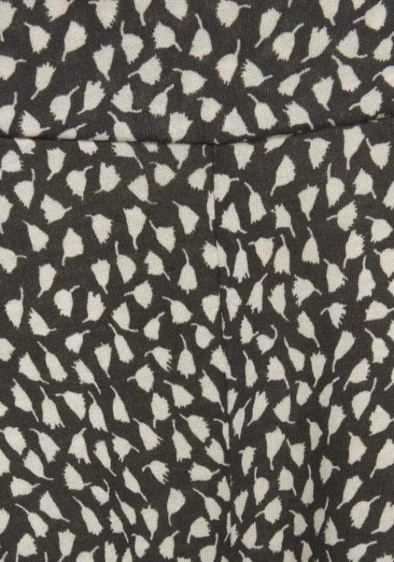 Lange Hosen|s.Oliver Strandhose Schwarz-Creme-Bedruckt