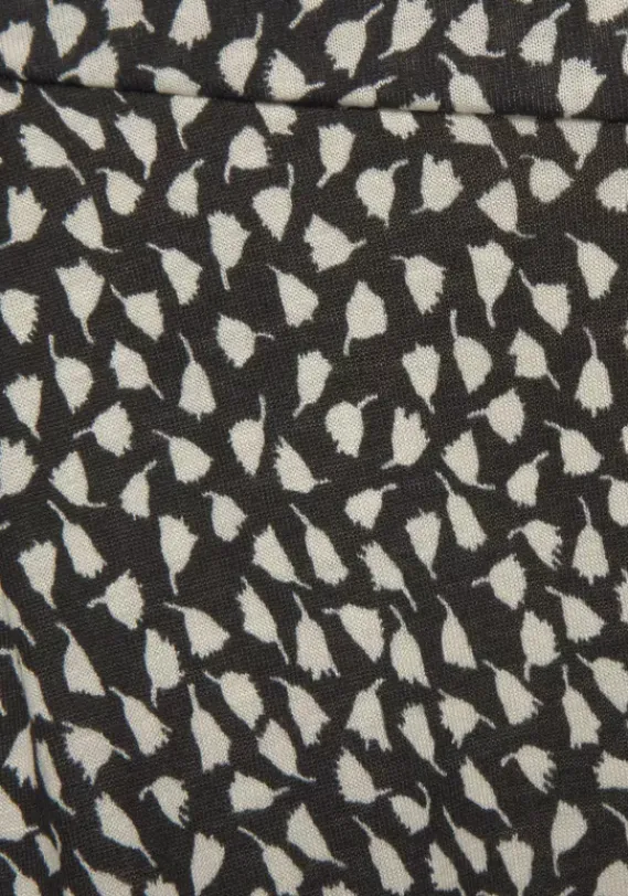 Lange Hosen|s.Oliver Strandhose Schwarz-Creme-Bedruckt